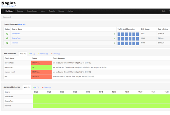 screenshot of Nagios Network Analyzer